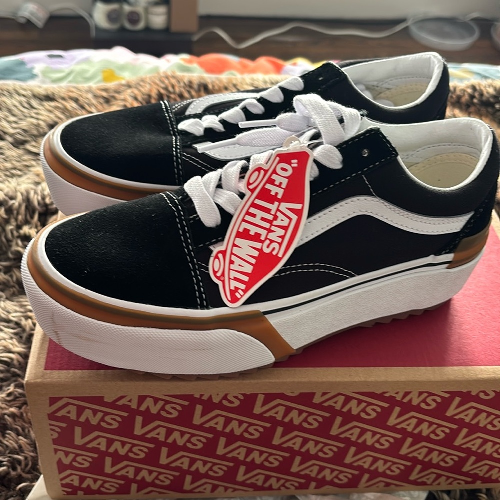 Vans Old Shook Stacform Suede Skater Shoes 7.5